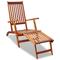 vidaXL Outdoor Deck Chair with Footrest Solid Acacia Wood