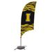 Iowa Hawkeyes 7.5' Pattern Razor Feather Stake Flag with Base