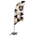 Army Black Knights 7.5' Pattern Razor Feather Stake Flag with Base