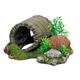 Nobby 28268 Aquarium Dekoration Aqua Ornaments "Holztunnel" mit Pflanzen L-18.5 x B-15.5 x H-9 cm