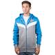 NBA Oklahoma City Thunder Men's Back Cut Team Color Contrast Full Zip Hoodie, Large, Pale Blue