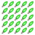 Vickerman 509937 - C9 Intermediate Screw Base Green Transparent Dimmable Twinkle LED (25 pack) Christmas Light Bulbs (XLEDTC94T-25 25/PK)