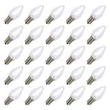 Vickerman 509838 - C7 Candelabra Screw Base Pure White LED Dimmable Twinkle (25 pack) Christmas Light Bulbs (XLEDTC7PT-25 25/PK)