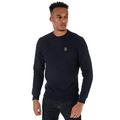 LUKE 1977 Mens The Runner Crew Neck Basic Long Sleeve Sweatshirt Top (M, Navy)