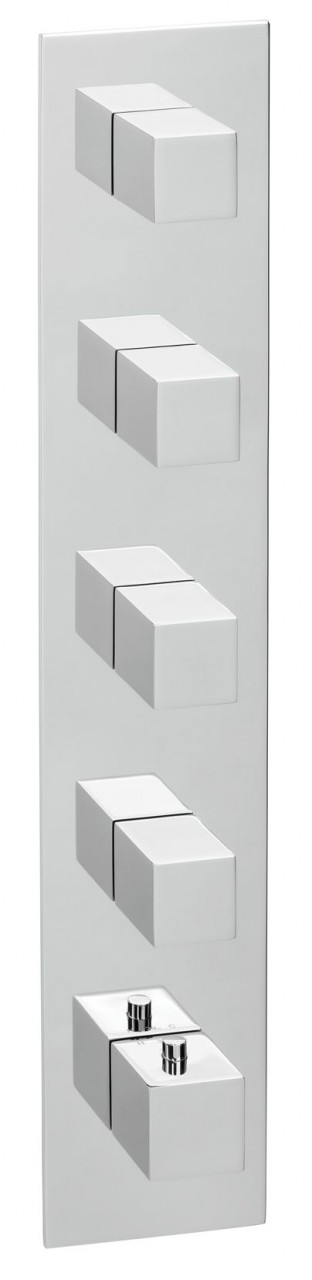 Herzbach Logic XL 4 Farbset 1 Blende eckig 5 Griffe eckig Chrom, 11.524000.2.01 11.524000.2.01 Image