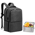 SLOTRA 17 inch Laptop Backpack with Lunch Box Travel Computer Backpack Large Capacity Rucksuck Business Commute Bag Water-Resistance Picnic Backpack with USB (Dark Grey 1)