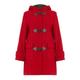 De La Creme - Red Womens Wool & Cashmere Winter Hooded Duffle Coat Size 24 52