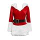 Bslingerie® Trendy Miss Santa Claus Christmas Costume Dress and Hat Outfit (XL, Long Sleeve Dress)