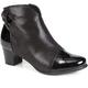 Pavers Ladies Wider Fit Ankle Boots - Black-Black Patent Size 5 (38)