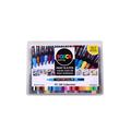 Posca PC-3M Water Based Permanent Marker Paint Pens. Fine Tip for Art & Crafts. Multi Surface Use On Wood Metal Paper Canvas Cardboard Glass Fabric Ceramic Rock Stone Pebble Porcelain. Set of 40
