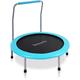 Serenelife 36" Inch Portable Fitness Trampoline – Sports Trampoline for Indoor and Outdoor Use – Professional Round Jumping Cardio Trampoline – Safe for Kid w/Padded Frame Cover and Handlebar