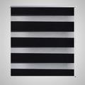 vidaXL Zebra Blind 80 x 150 cm Black