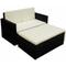 vidaXL 2 Piece Garden Lounge Set with Cushions Poly Rattan Black