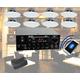 Digitalis Audio Cafe Restaurant Bluetooth Amplifier and 8 Waterproof Ceiling Speaker System (8 Speaker Set with Zone Switch and 100m Cable)