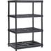 Muscle Rack 36 W x 24 D x 56 H 4-Shelf Resin Shelving Unit 600 lb Capacity Black