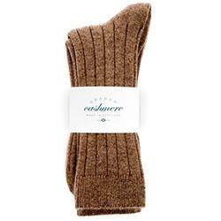 Graham Cashmere - Mens Cashmere Rib Socks - Made in Scotland - Gift Boxed (Otter, UK 10-12 (Eur 44-46))