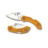 Spyderco Dragonfly 2 Lightweight Folding Knife 2.3in VG-10 Plain Blade Orange FRN Handle C28POR2