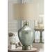 Crestview Collection Celest Blue and Silver Glass Table Lamp