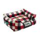 Hunter Hundesofa Newport kariert, 80 x 60 cm, rot/schwarz