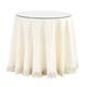 Essential Skirted Side Table - White Quilted, 30" x 24" - Ballard Designs White Quilted 30" x 24" - Ballard Designs