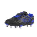 Optimum Men's Razor 8 Studs Rugby Boots | Sturdy Material, Lace-Up - Lightweight | Flexible and Comfortable Fit Mesh Lining | Blue (Blue), 10 UK