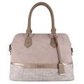 David Jones - Women's Bugatti Handbag - Multicolor Top Handle Shoulder Bag - Lady Tote Medium Size - PU Faux Leather Satchel - Elegant Crossbody Bag - Everyday Fashion Classic Designer - Nude Pink
