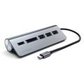 SATECHI USB-C Combo Hub for Desktop - USB-A 3.0 Data Ports & Micro/SD Card Readers - For M2/ M1 MacBook Pro/Air, M2/ M1 iPad Pro/Air, M2 Mac Mini, iMac M1 (Space Gray)