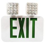 Morris 73476 - 4 watt 120/277 volt White / Green Combination Exit Light LED