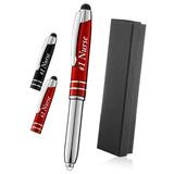 Gift for Nurses Great Gift for the RN Nurse Practitioner Students and Grads Engraved #1 Nurse - 3-In-1 Metal Ballpoint Pen Tablet and Phone Stylus And LED Flashlight - Black