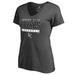 Women's Fanatics Branded Ash Kansas City Royals Charcoal Stack V-Neck T-Shirt