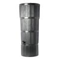 150L Woodgrain Effect Water Butt Barrel, Black, UK Water Storage, Polytank Modern Designer Water Butt, Includes Stand, Diverter & Tap