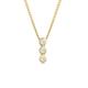 DIAMORE Halskette Damen Kreis Geo Trio mit Diamant (0.06 ct.) in 585 Gelbgold