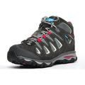 Karrimor Women's Isla Mid Ladies Weathertite Black High Rise Hiking Boots, Black C Pink, 6 UK