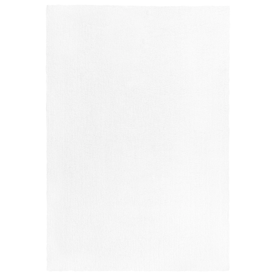 Teppich Weiß Polyester 160 x 230 cm Rechteckig Hochflor Modern Maschinengetuftet Fußbodenheizung Geeignet Wohnzimmer Sch