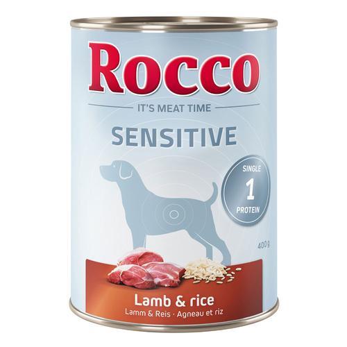 12 x 400g Lamm & Reis Rocco Sensitive Hundefutter nass