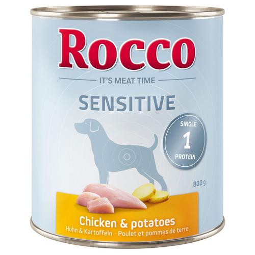 12 x 800g Sensitive - 2 Sorten Rocco Hundefutter nass