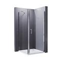 ELEGANT 760 x 800mm Frameless Pivot Shower Door Enclosure 6mm Safety Glass Reversible Shower Cubicle Door + Side Panel …