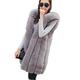 HOMEBABY Women Faux Fur Gilets, Girls Sleeveless Jacket Winter Body Warm Vest Coat Hooded Waistcoat Gilet Fluffy Hoodies Cardigan Outwear Size 8-20 (Gray, UK:16)