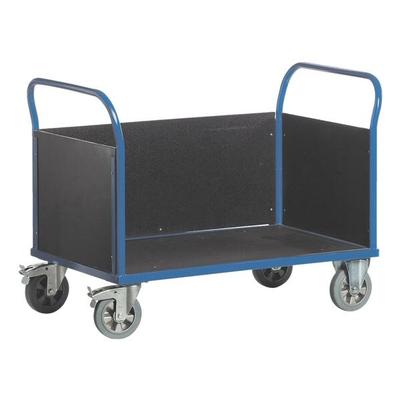 ROLLCART Dreiwandwagen 100x68 cm Ladefläche blau, 117x99x70 cm