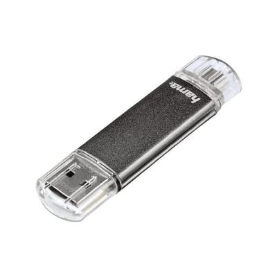 Hama USB-Stick »Laeta Twin« schwarz, 1.8x7x0.85 cm Image