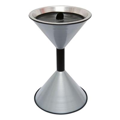 SZ Metall Stand-Aschenbecher »flache Kegel» silber, 40x71 cm
