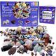 Rock & Mineral Collection Kit With 2 Easy Break Geodes Activity Kit With Over 200+Pcs Comes With Identification Sheet Educational Discovery Treasure Kit Sort, Find, Identify