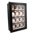 Uhrenhuette 2097 Wall Display Case for 12 Watches Black