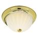 Nuvo Lighting 76126 - 2 Light 13" Round Polished Brass Frosted Melon Glass Shade Ceiling Light Fixture (2 Light - 13" - Flush Mount - Frosted Melon Glass)