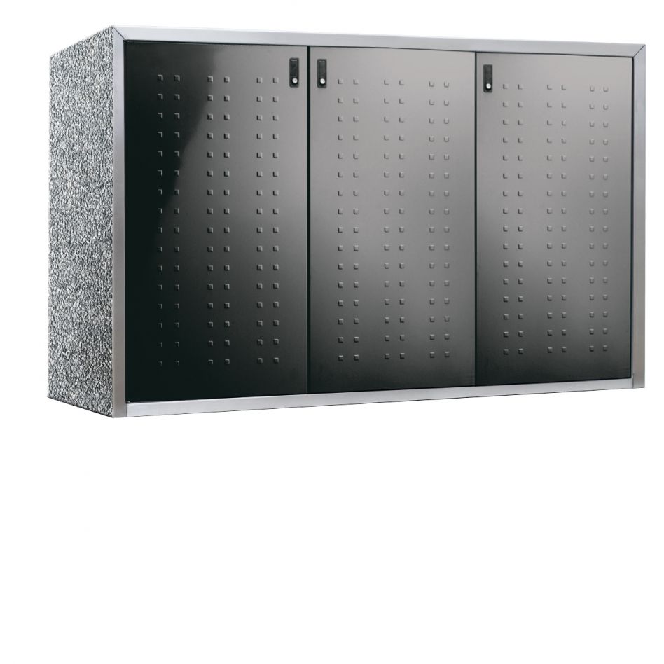 Paul Wolff Mülltonnenbox SILENT Trend Anthrazit 3er Box Mülltonnenverkleidung, 240 L, Perlmutt Schwarz Image