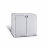 Paul Wolff Mülltonnenbox Einstiegsmodell Basis Weißaluminium 2er Box Mülltonnenverkleidung, 120 L