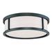 Nuvo Lighting 62983 - 3 Light 17" Round Aged Bronze Satin White Glass Shade Ceiling Light Fixture (ODEON 3 LIGHT LARGE FLUSH)