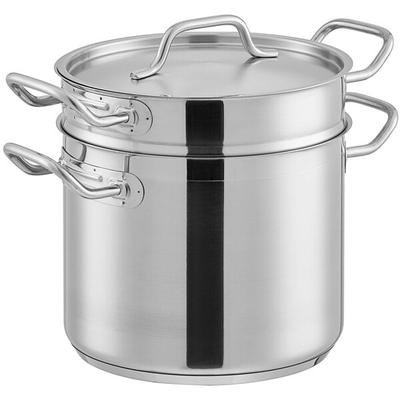 Vigor SS1 Series 8 Qt Stainless Steel Aluminum-Clad Double Boiler Set