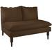 Alcott Hill® 47" Velvet Armless Settee in Brown | 33 H x 47 W x 34 D in | Wayfair ALCT2136 25541088