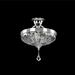 Allegri by Kalco Lighting Orecchini 3 - Light Unique/Statement Bowl Semi Flush Mount Crystal in Gray | 18 H x 16 W x 16 D in | Wayfair